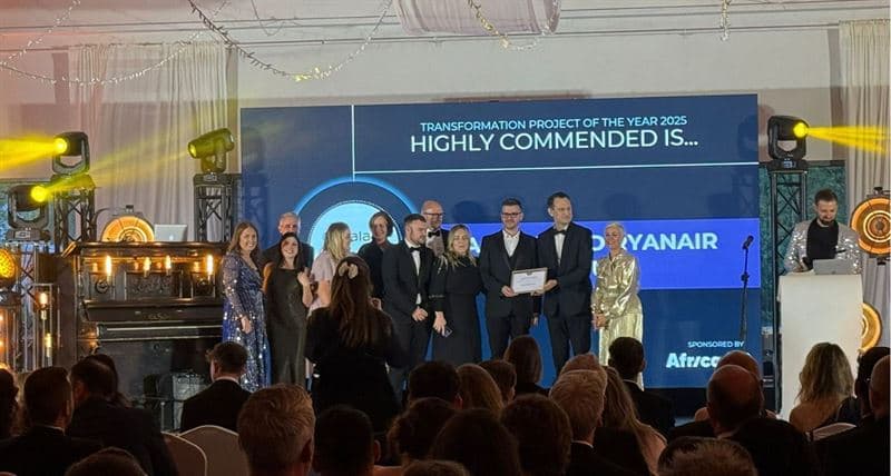 Zalaris and Ryanair Group highly commended at GPA Awards 2025 for Transformation Project of the Year